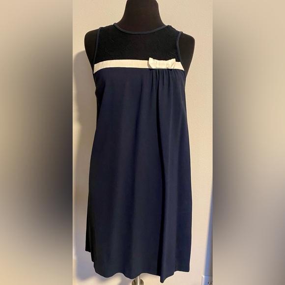 Red Valentino Garavani Navy Mini Dress - Size 10 - Picture 7 of 8